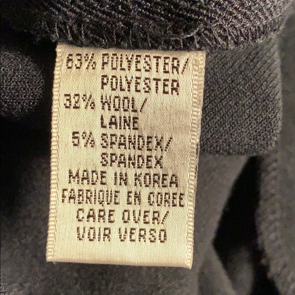 Anne Klein Unlined Wool Blend Blue Ankle Trousers - Picture 6 of 6